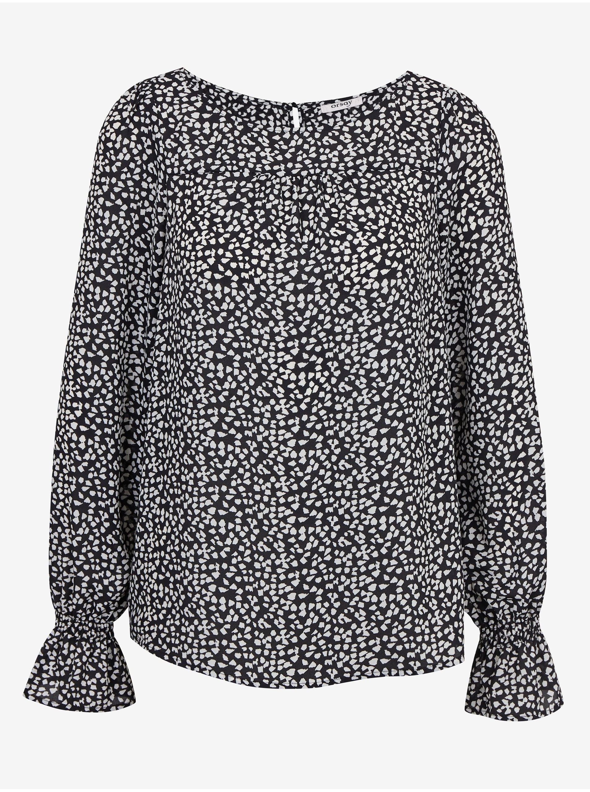 Belo-črna ženska vzorčasta bluza ORSAY