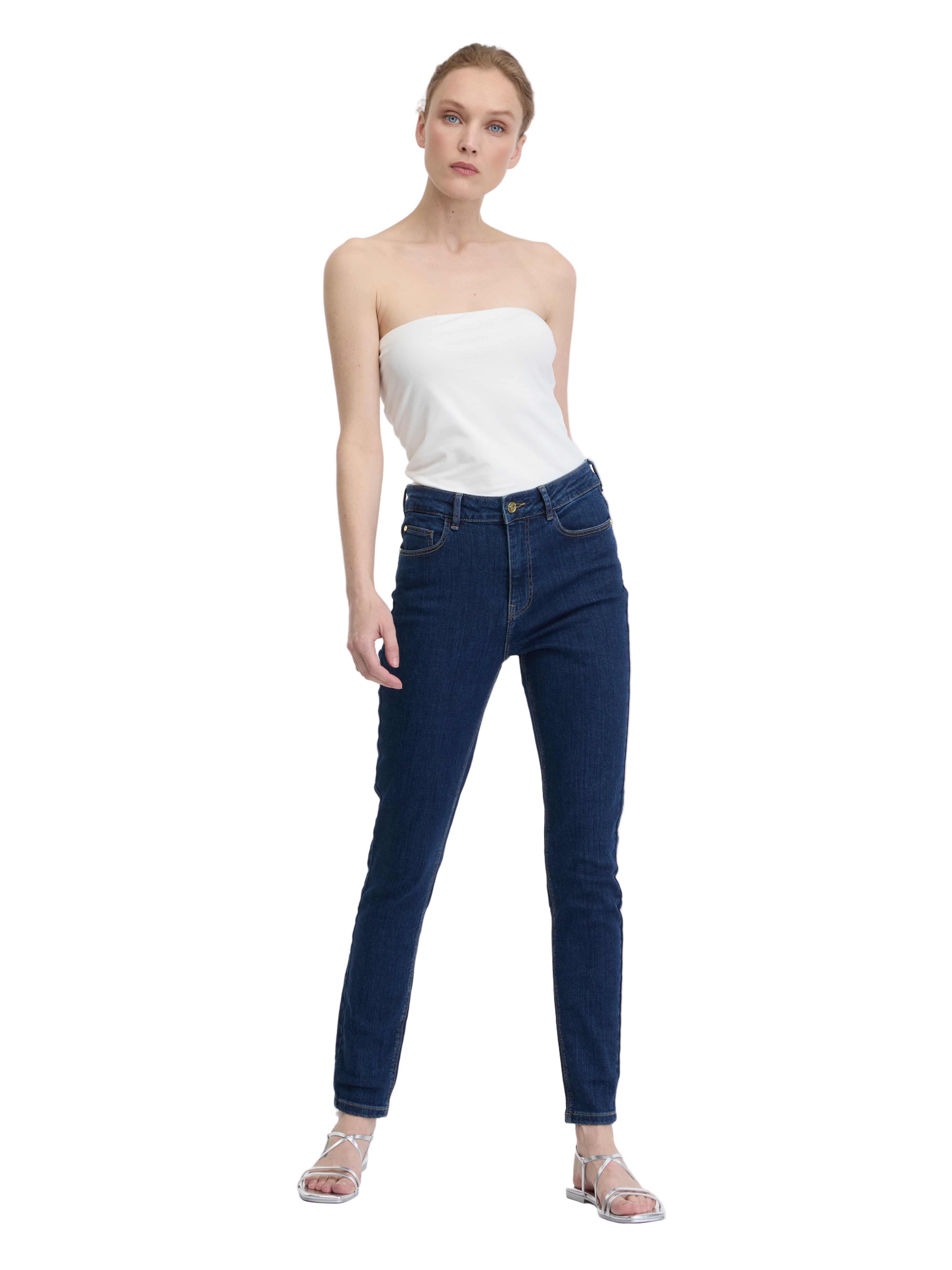 Temno modre ženske skinny jeans hlače ORSAY